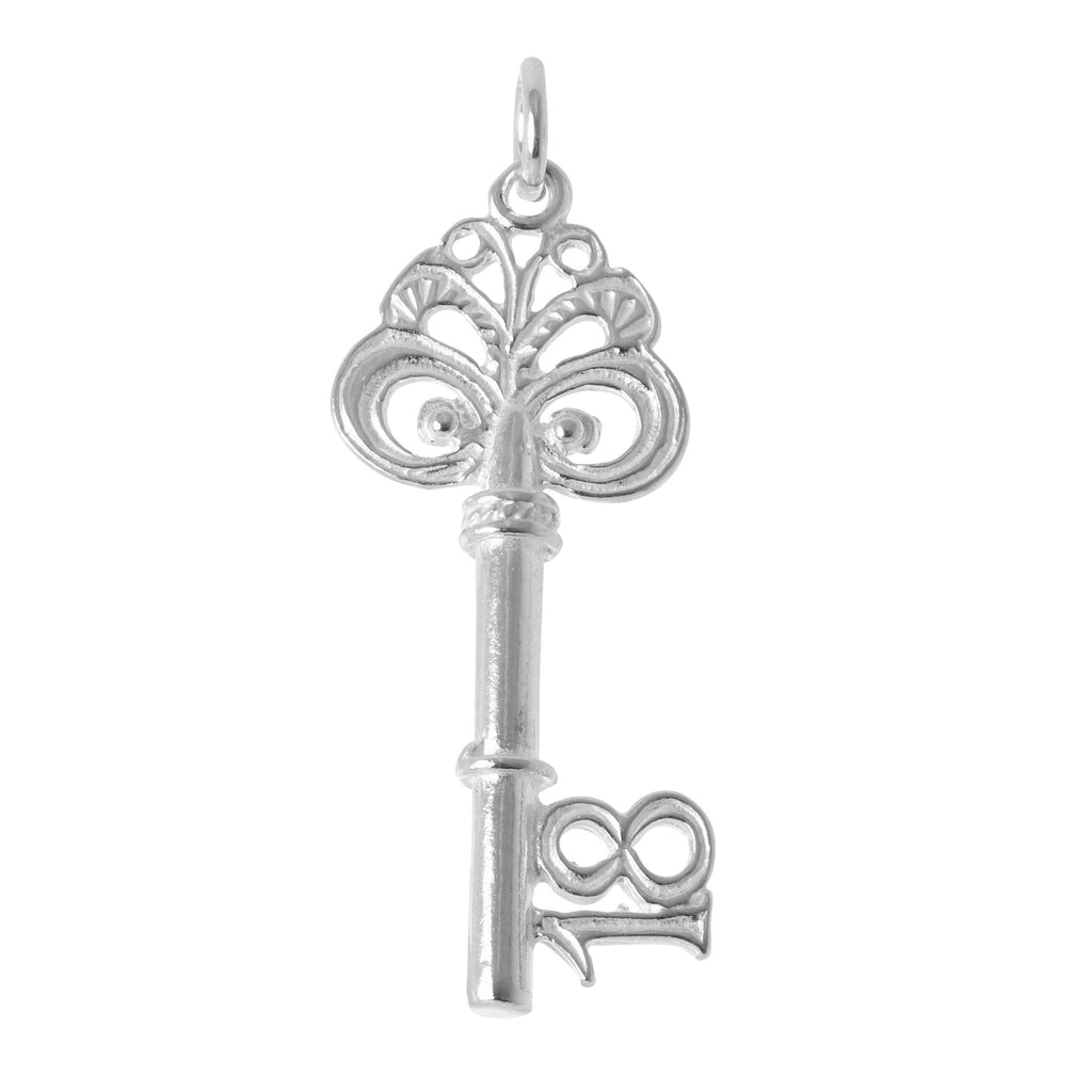 Sterling Silver 18th Birthday Key Charm
