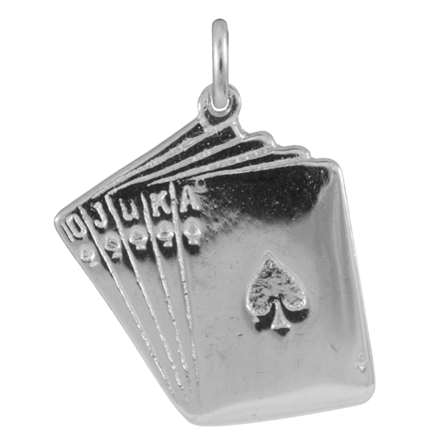 Sterling Silver Playing Cards Charm