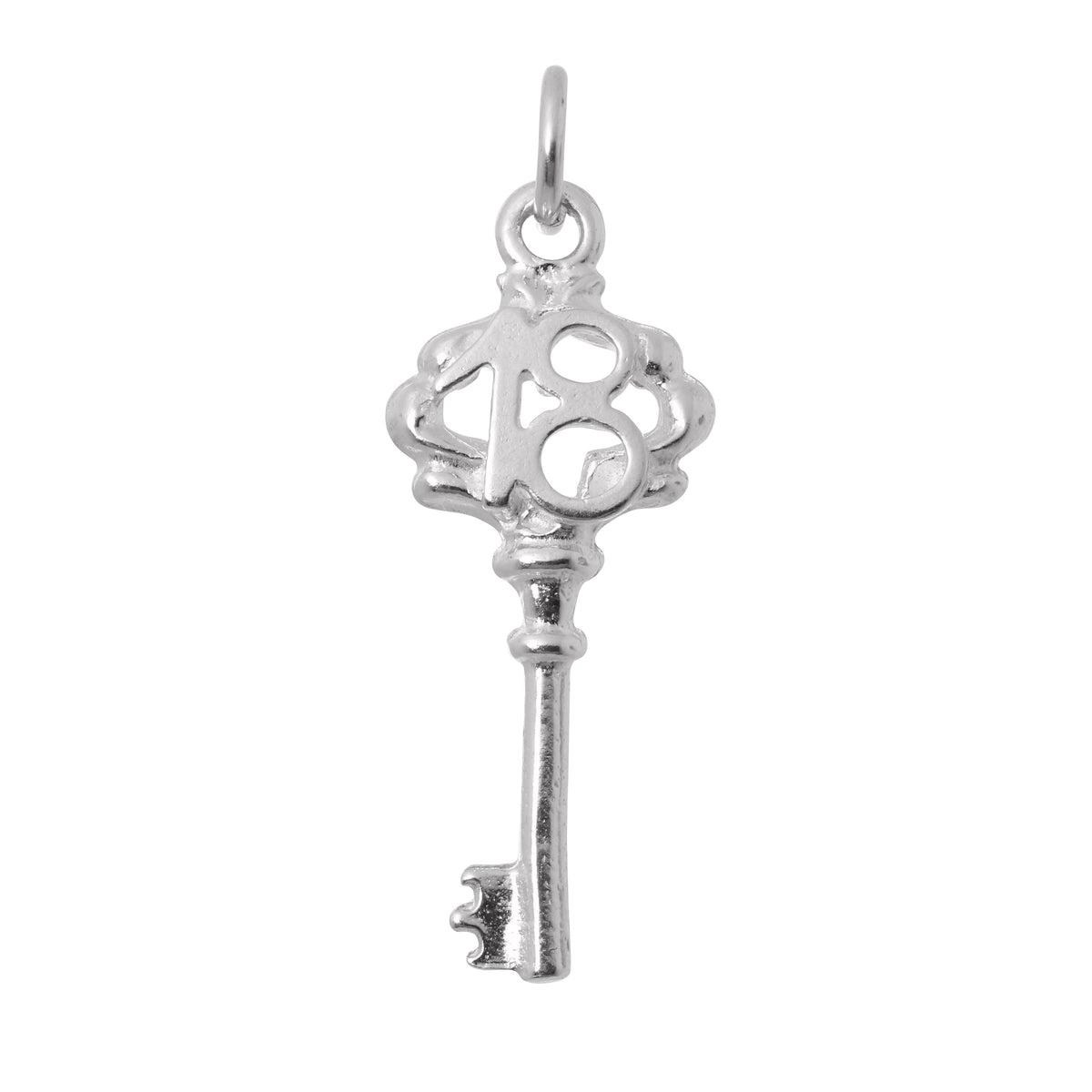 Sterling Silver 18th Key Charm