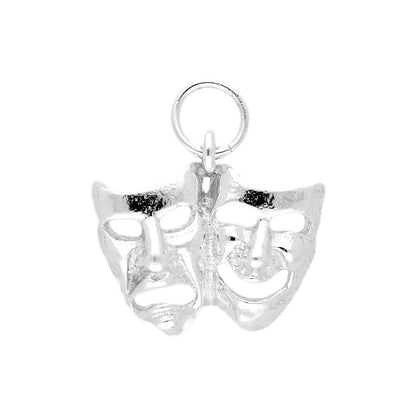 Sterling Silver Theatre Comedy & Tragedy Masks Charm
