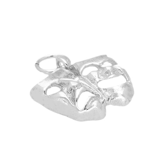 Sterling Silver Theatre Comedy & Tragedy Masks Charm
