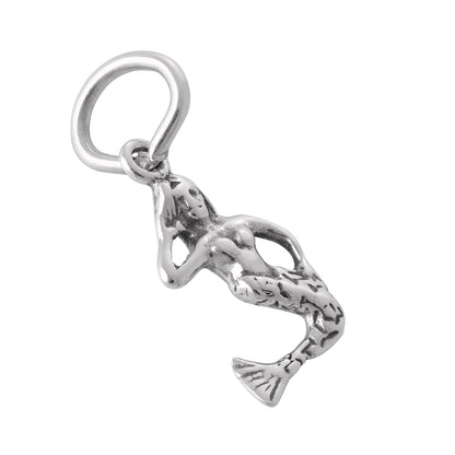 Sterling Silver Small Mermaid Charm