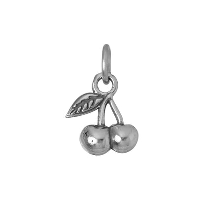 Sterling Silver Cherries Charm