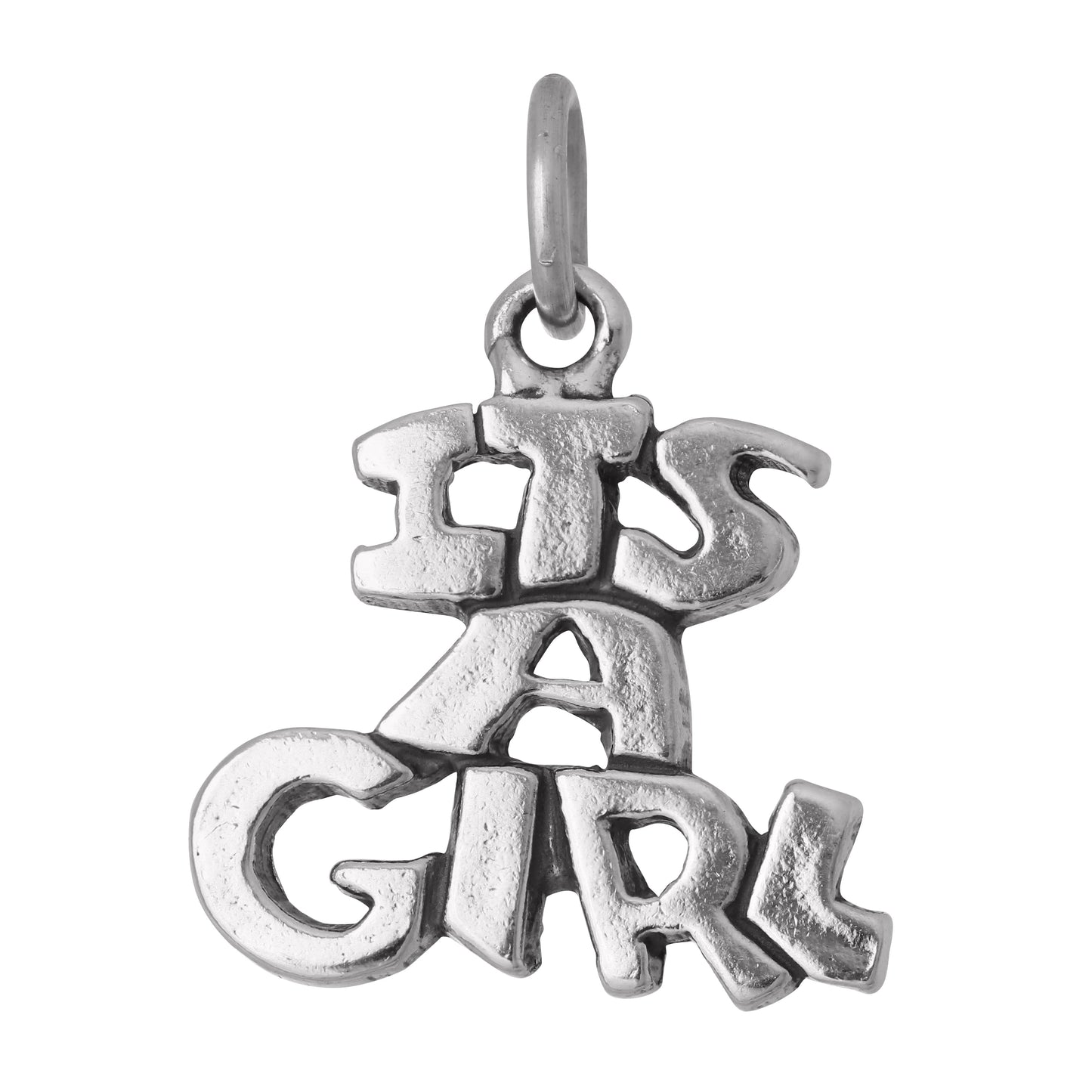 Sterling Silver Its a Girl Charm