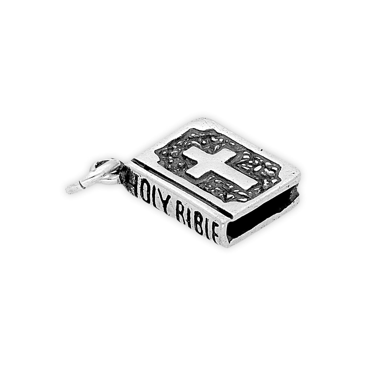 Sterling Silver Holy Bible Charm