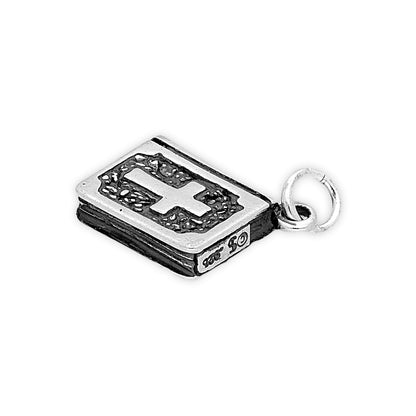 Sterling Silver Holy Bible Charm