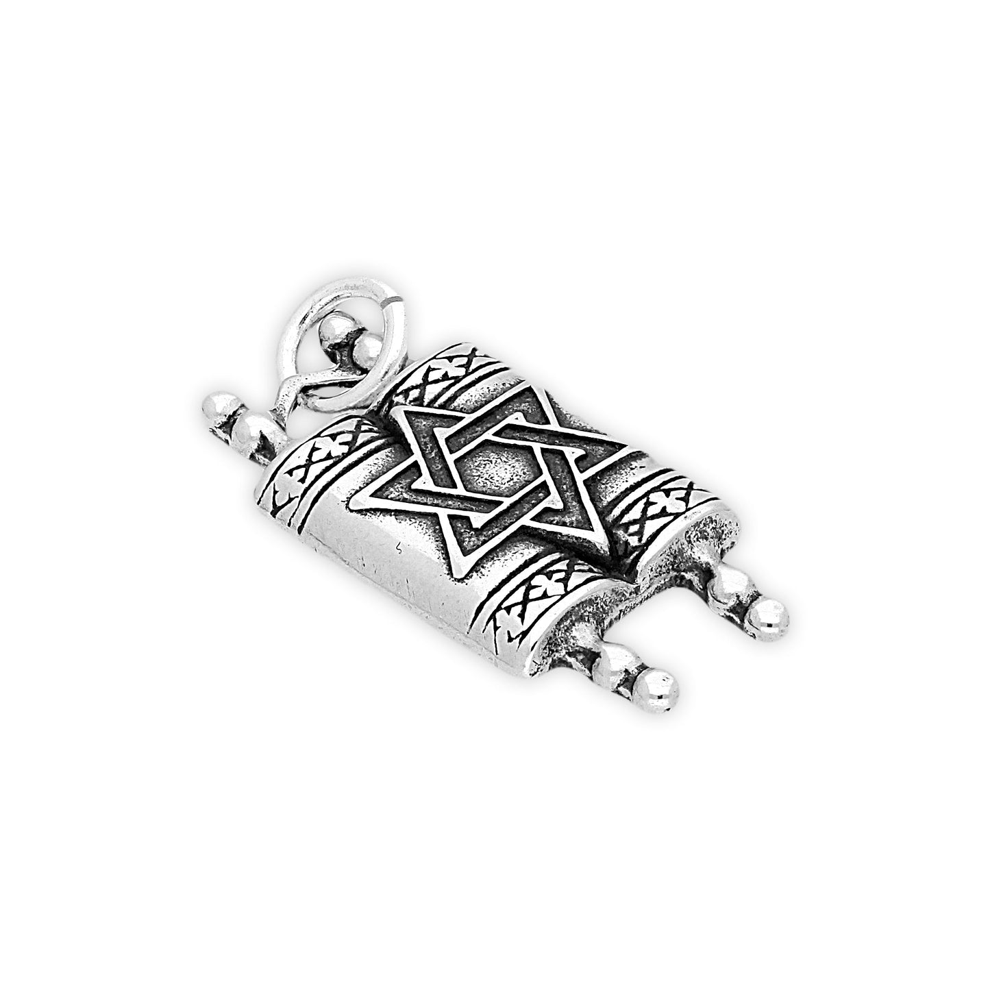 Sterling Silver Torah Charm