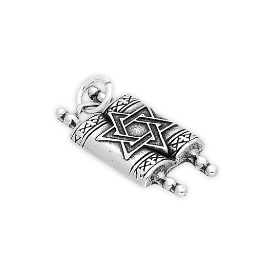 Sterling Silver Torah Charm