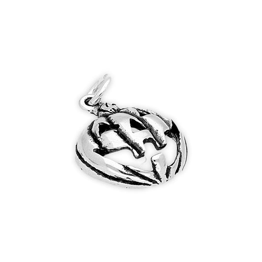 Sterling Silver Halloween Pumpkin Charm