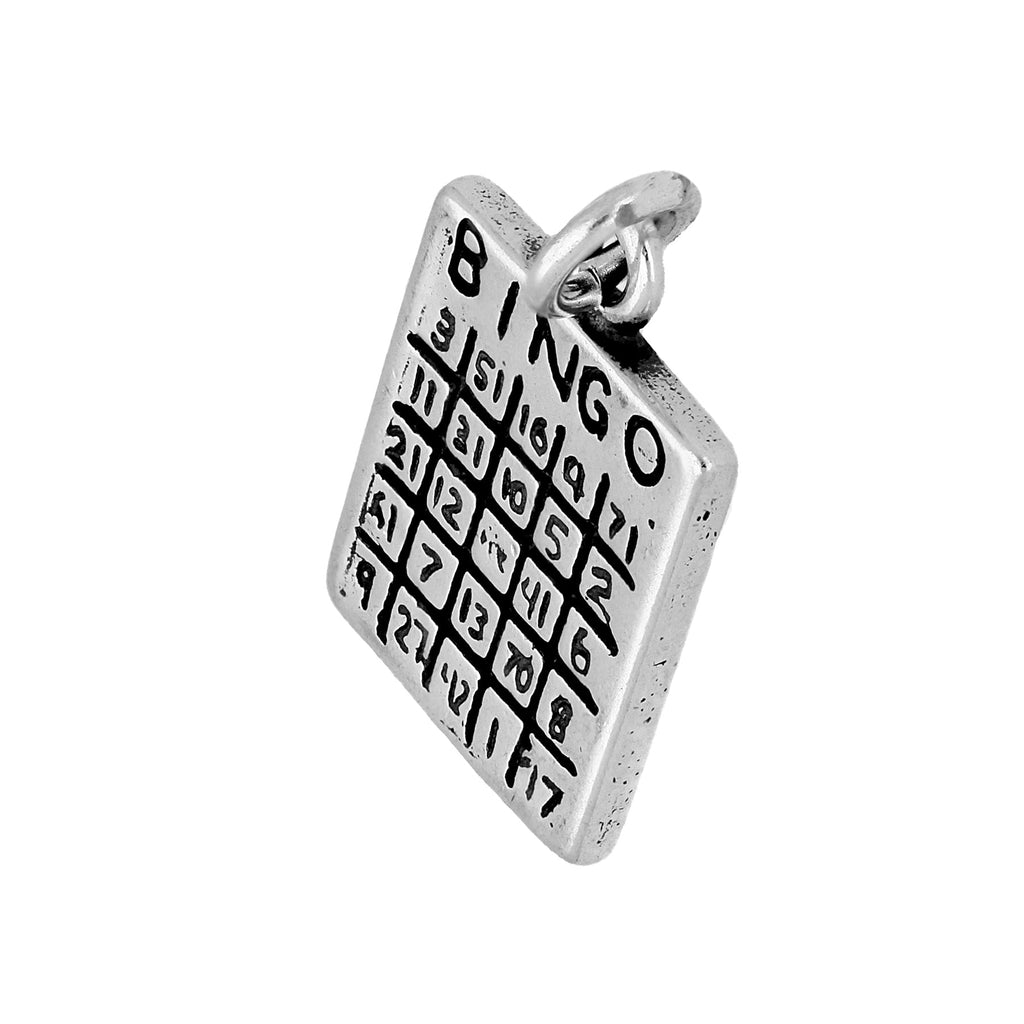 Sterling Silver Bingo Card Charm