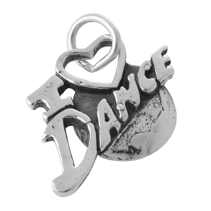 Sterling Silver I Heart to Dance Charm