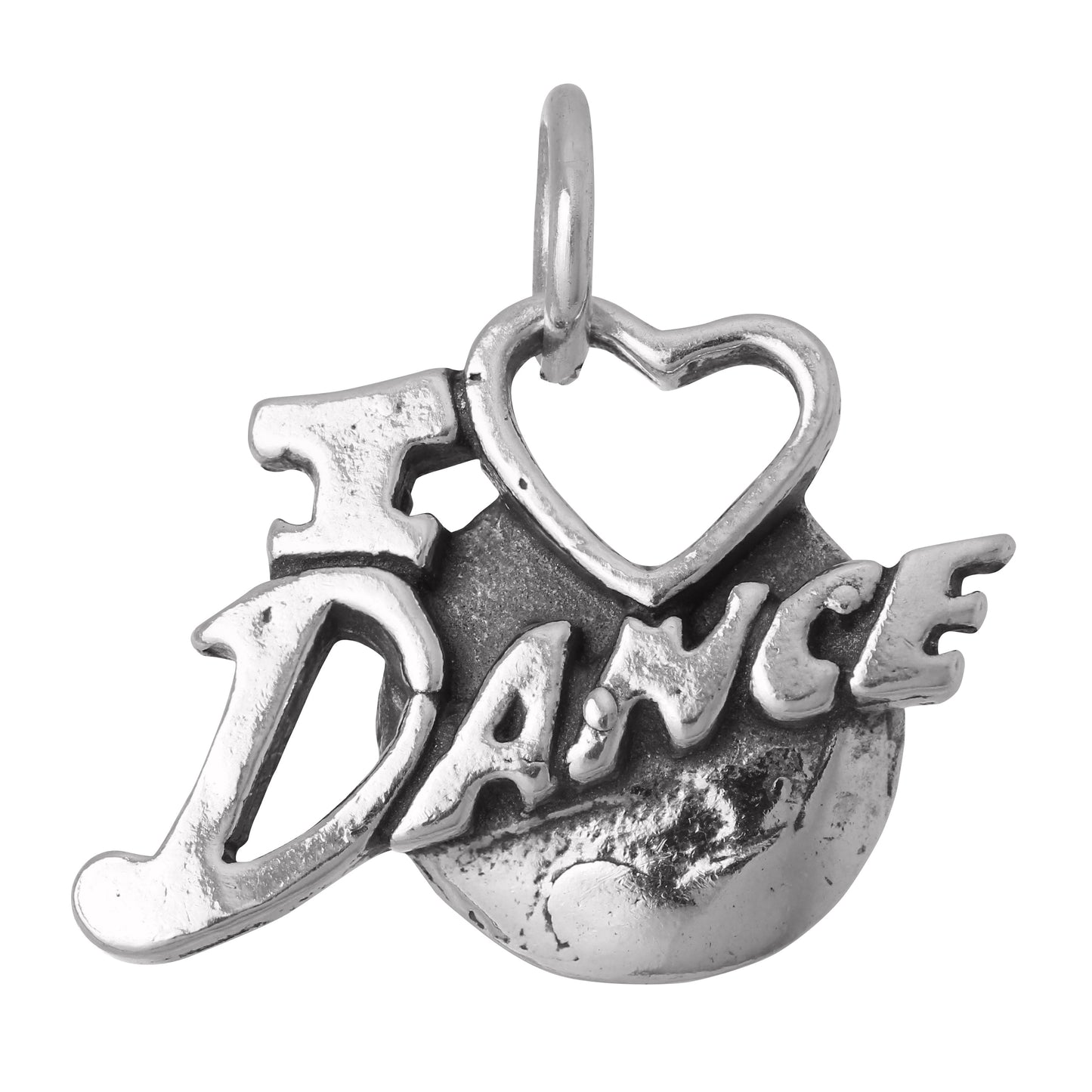 Sterling Silver I Heart to Dance Charm