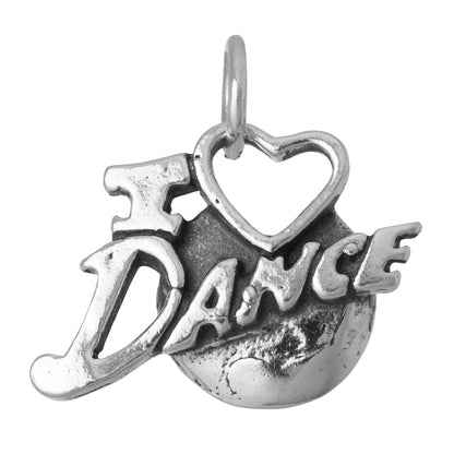 Sterling Silver I Heart to Dance Charm