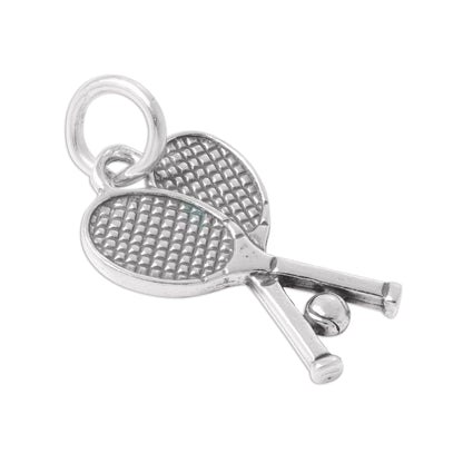 Sterling Silver Tennis Charm