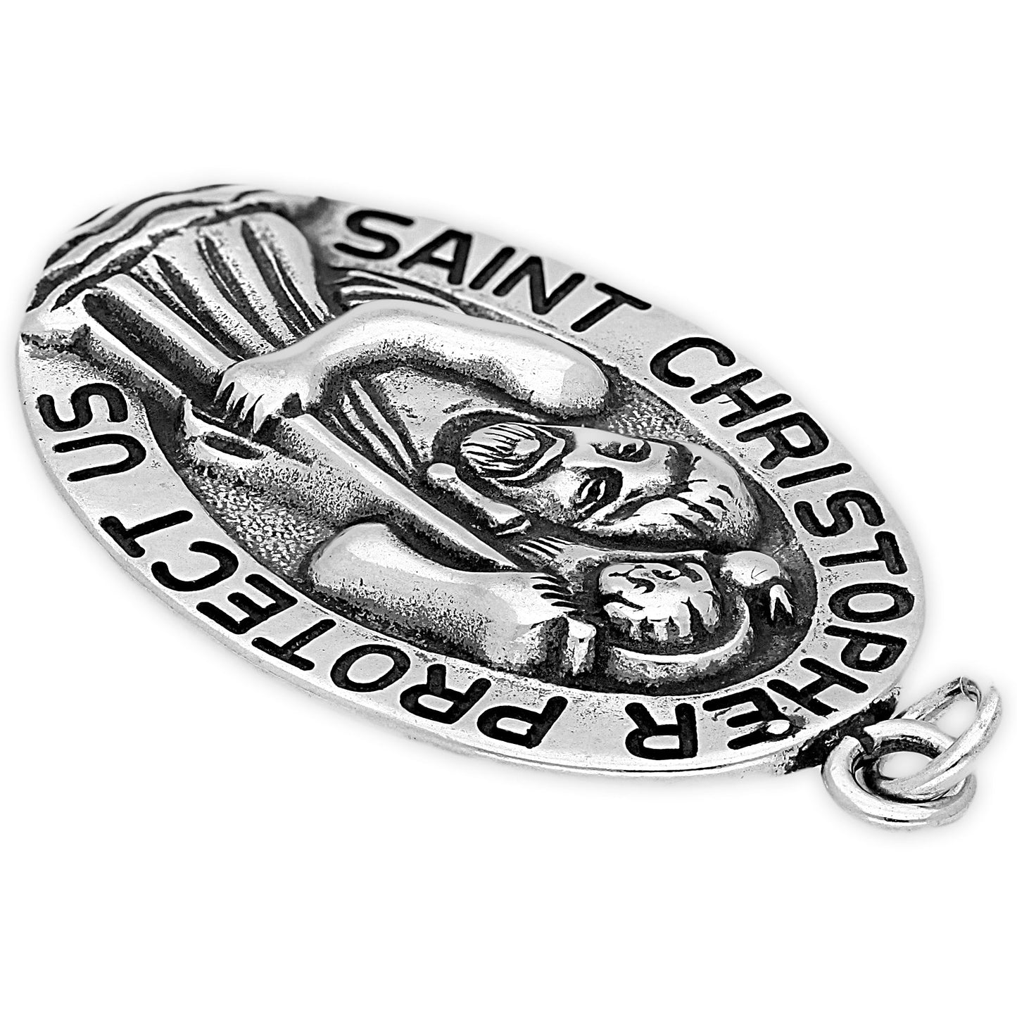 Sterling Silver Large St Christopher Charm