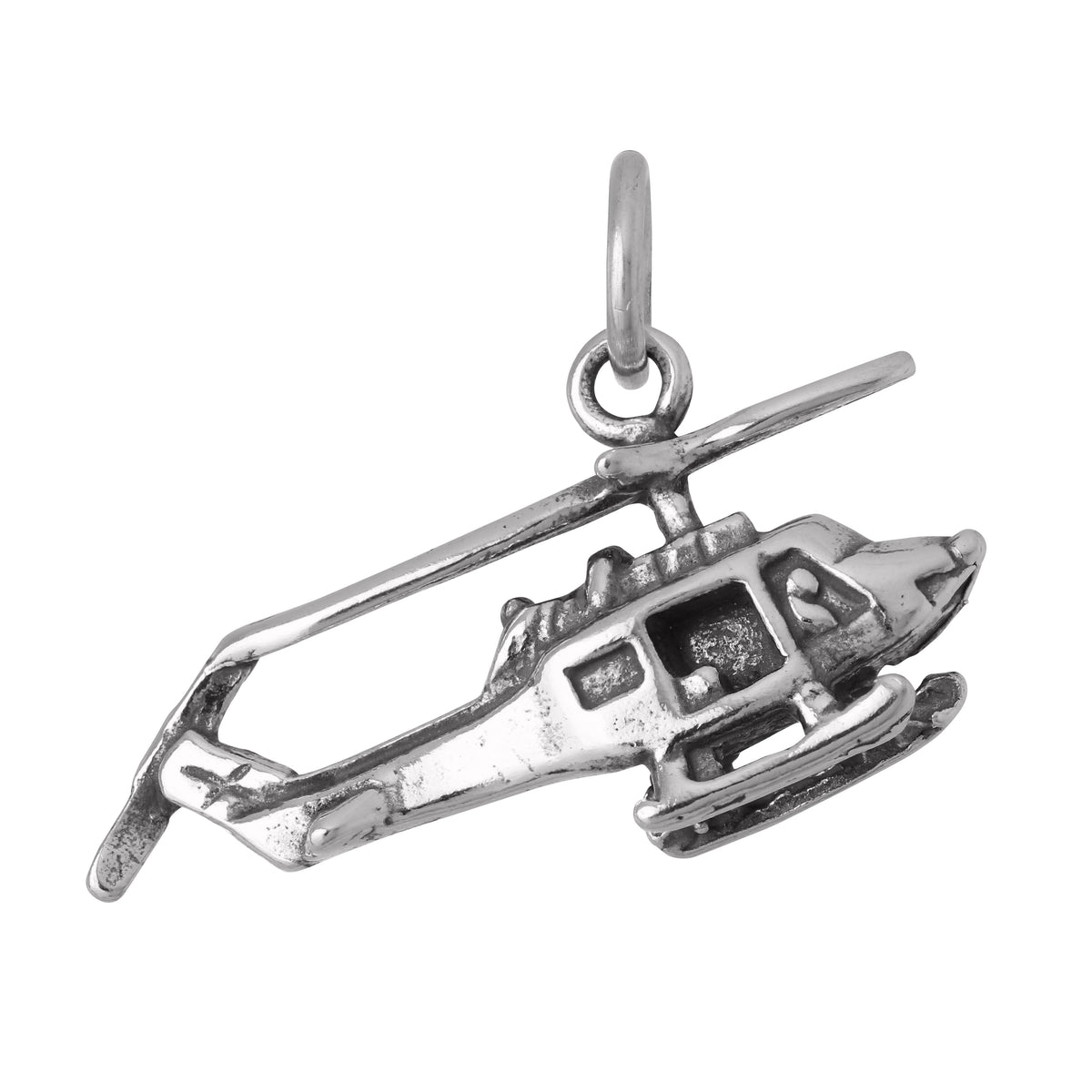 Sterling Silver Helicopter Charm