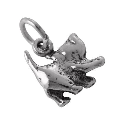 Sterling Silver Playful Kitten Charm