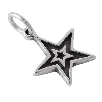 Sterling Silver Double Star Charm