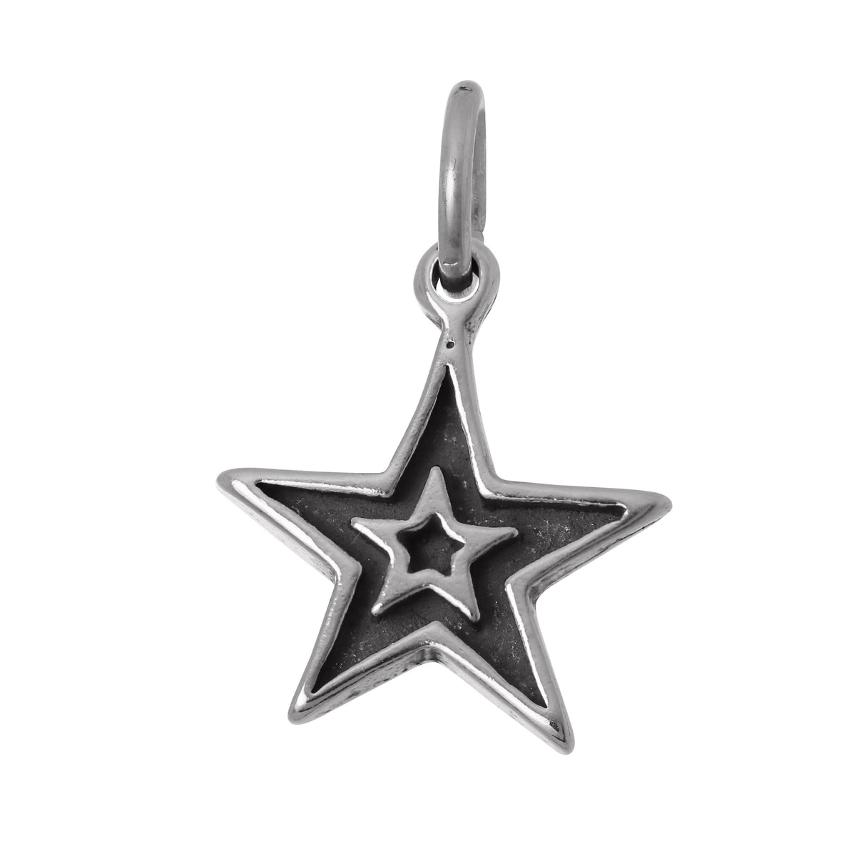Sterling Silver Double Star Charm