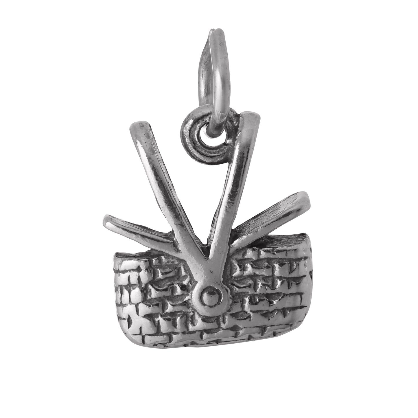 Sterling Silver Picnic Basket Charm