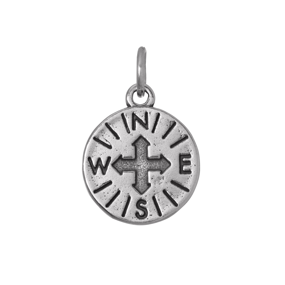 Sterling Silver Compass Charm