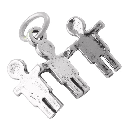 Sterling Silver Paper Boy Cut Out Charm