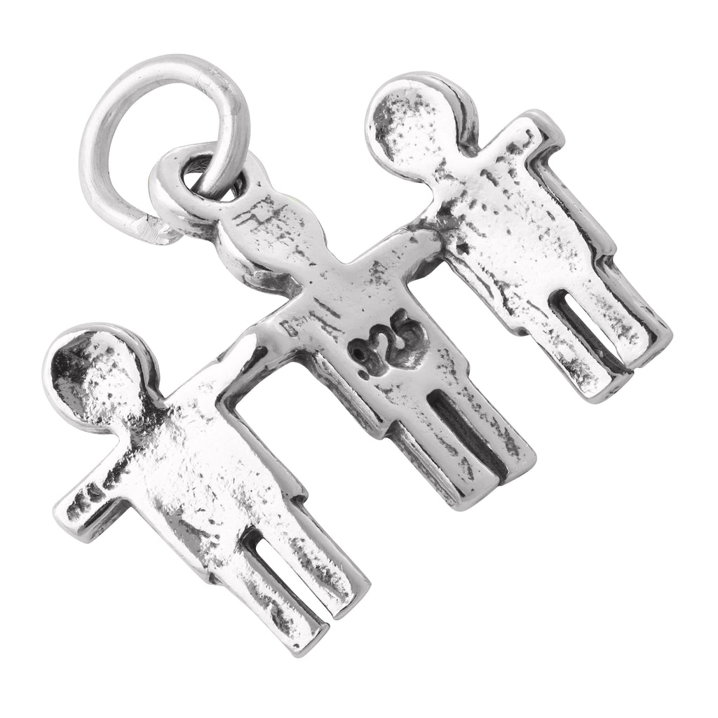 Sterling Silver Paper Boy Cut Out Charm