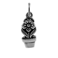 Sterling Silver Flower Pot Charm