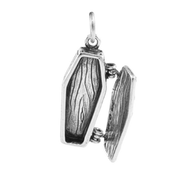 Sterling Silver Opening Coffin Charm