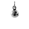 Sterling Silver 3D Bowling Ball Charm