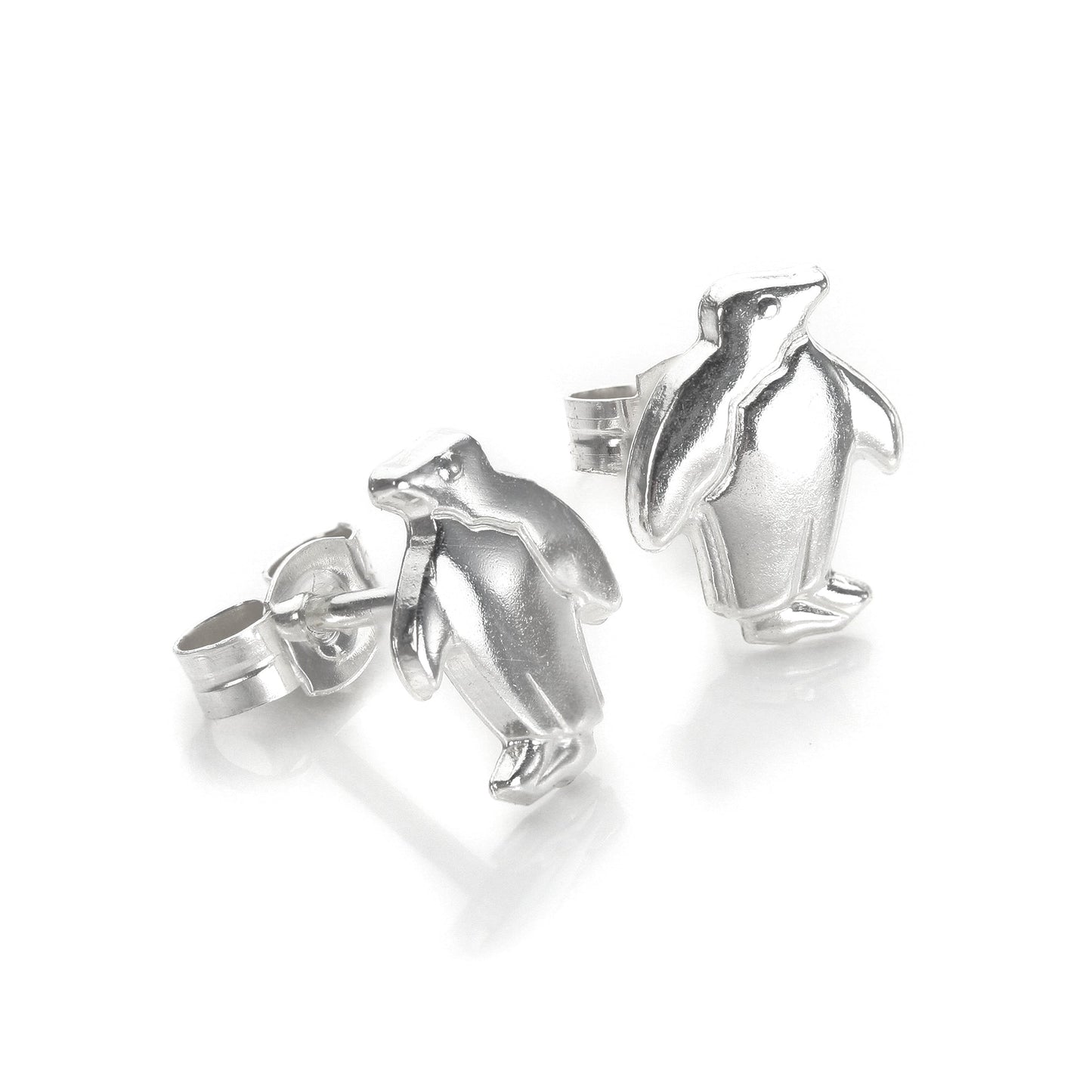 Sterling Silver Penguin Stud Earrings