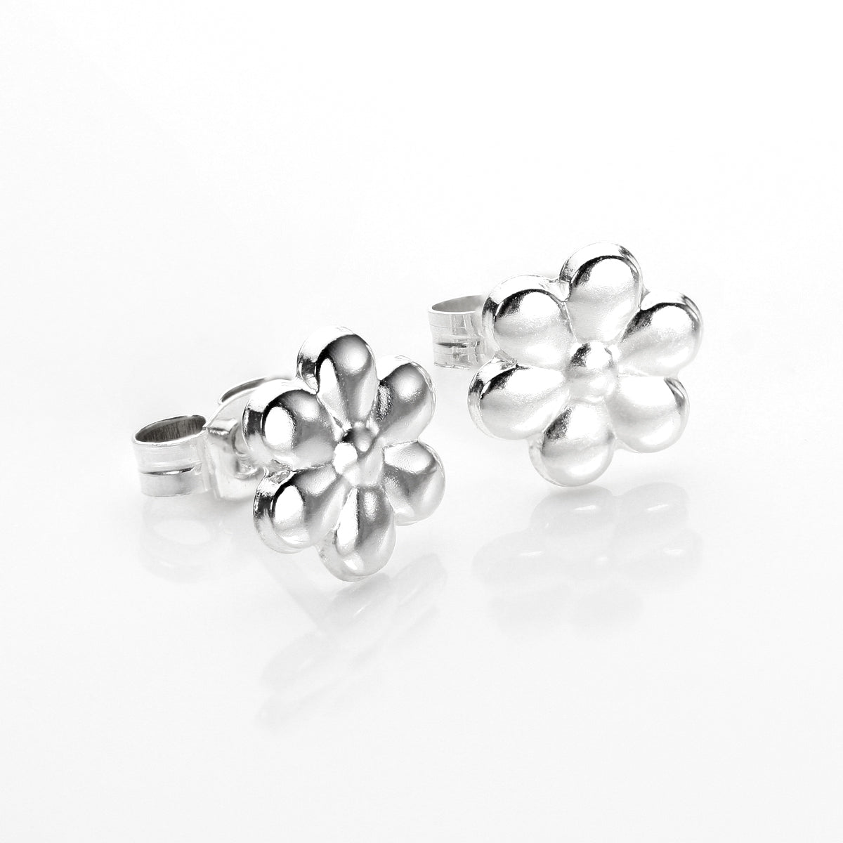 Sterling Silver Flower Stud Earrings