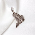 Personalised Sterling Silver Any Country Map Charm