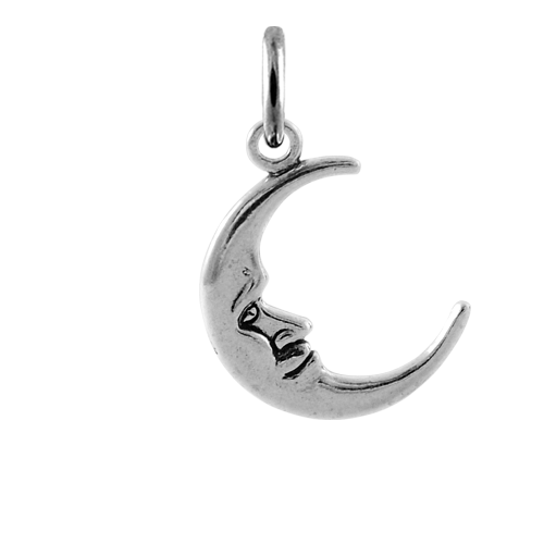 Sterling Silver Man in the Moon Charm