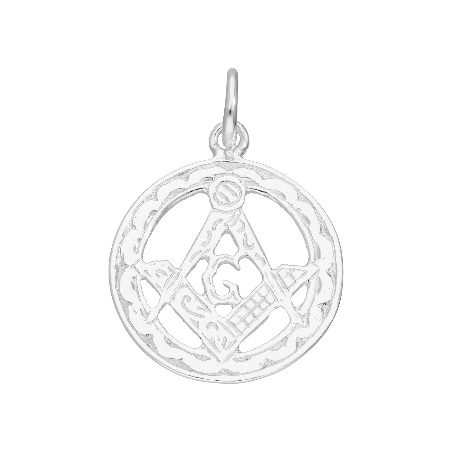 Sterling Silver Masonic Emblem Charm