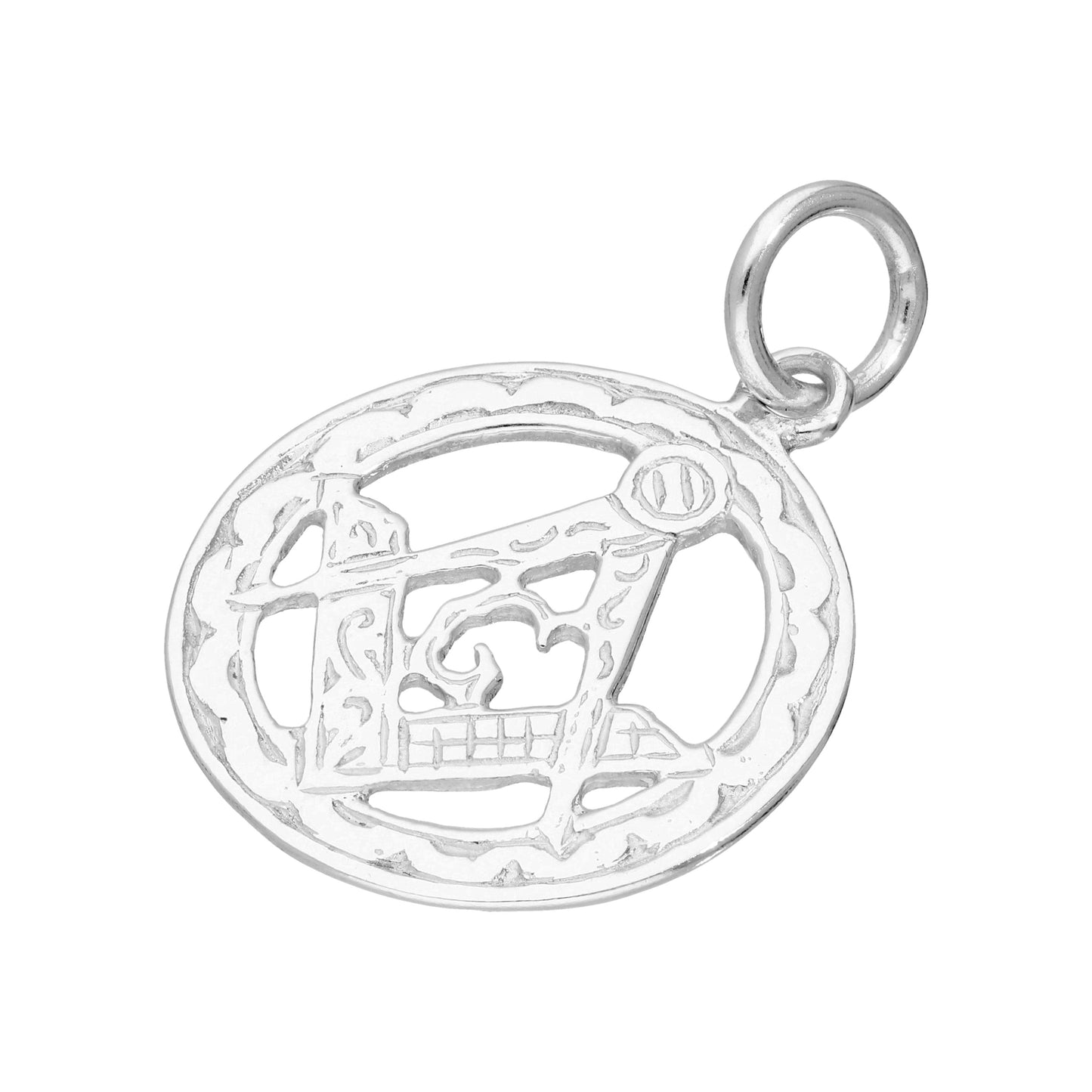 Sterling Silver Masonic Emblem Charm