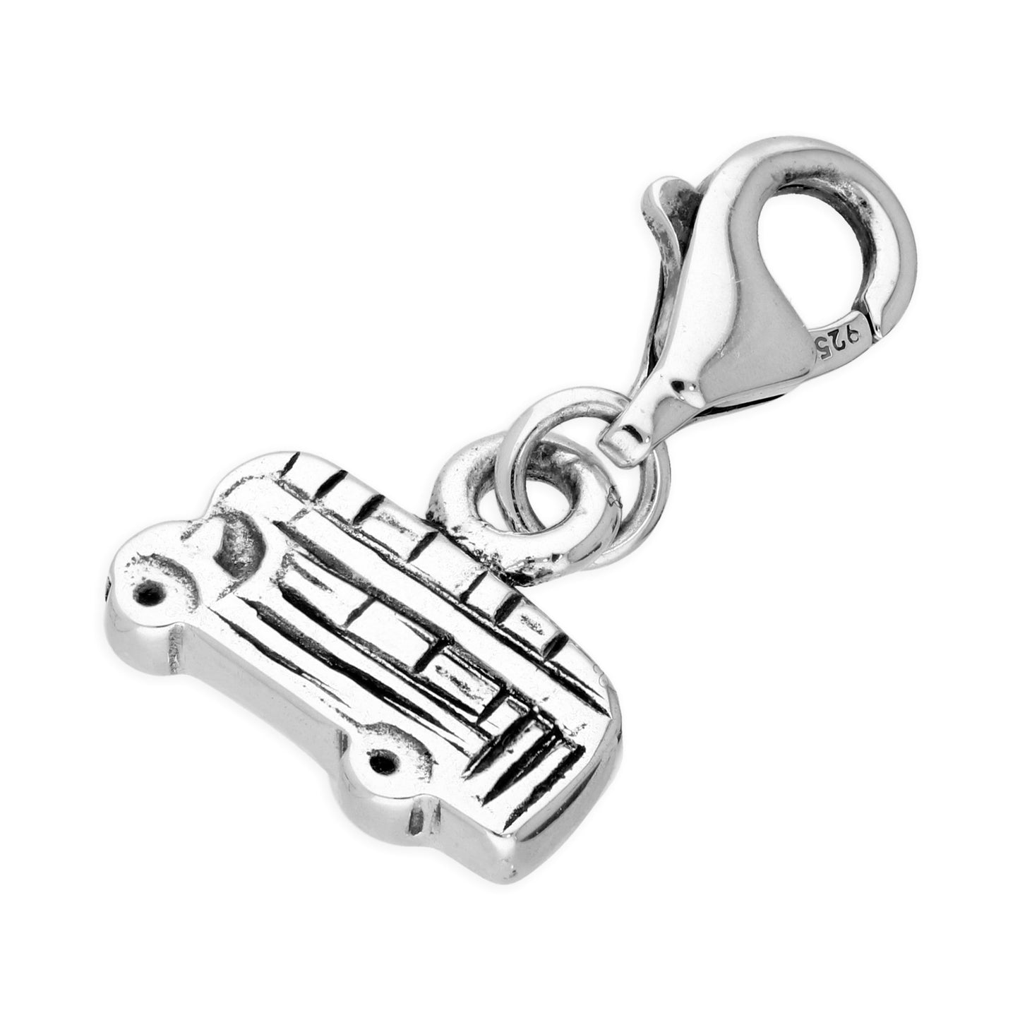 Sterling Silver London Double Decker Bus Clip on Charm