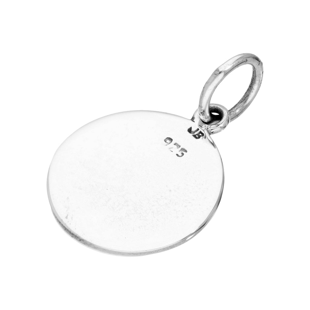 Sterling Silver Round Omh Charm