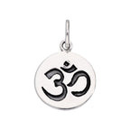 Sterling Silver Round Omh Charm