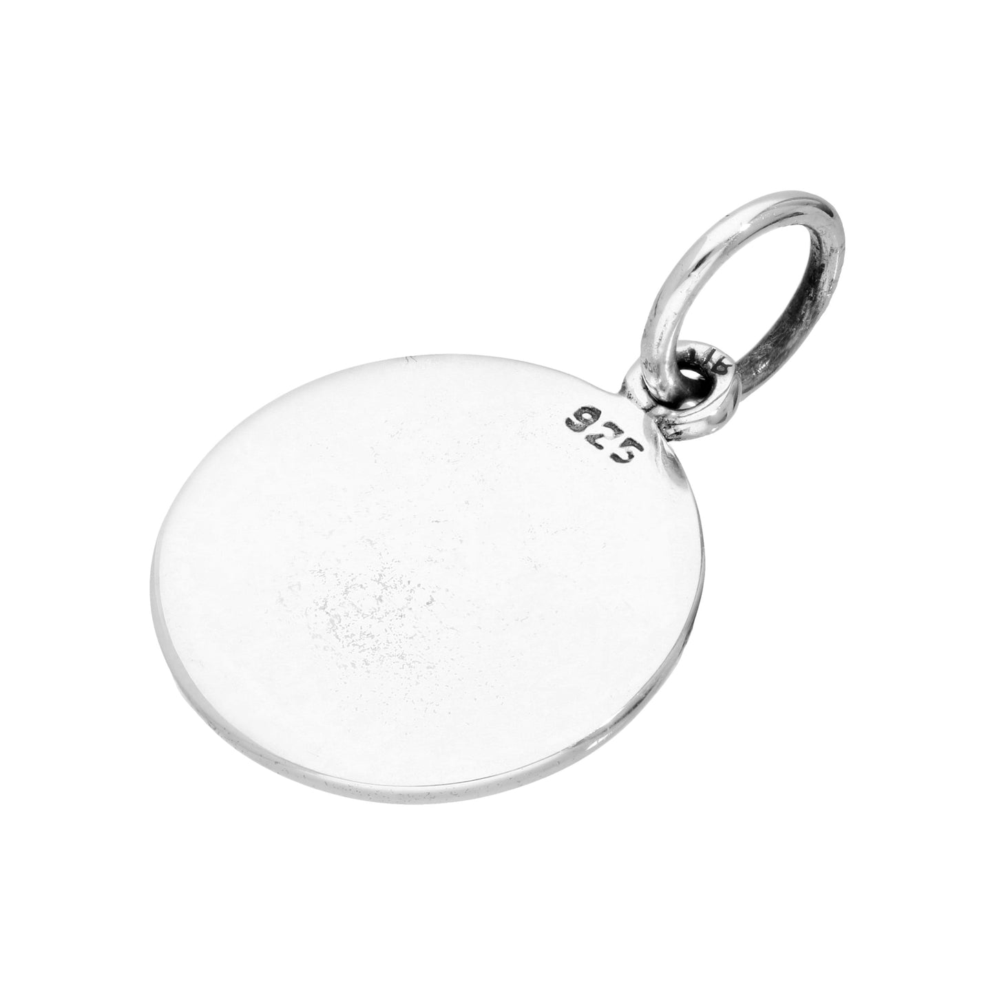 Sterling Silver Round Buddha Face Charm