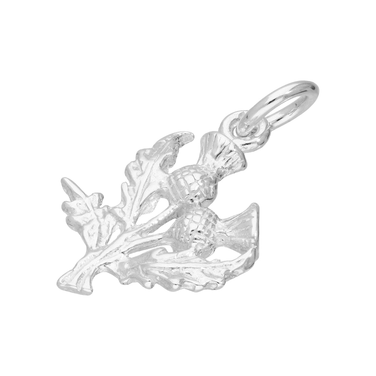 Sterling Silver Double Thistles Charm