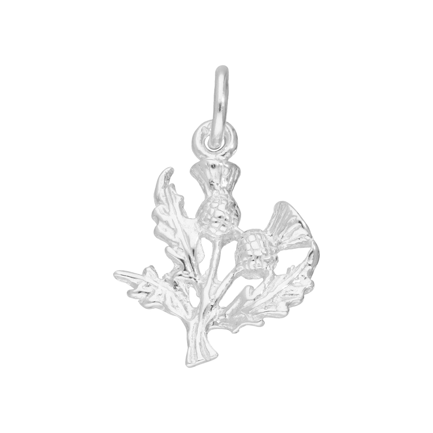 Sterling Silver Double Thistles Charm