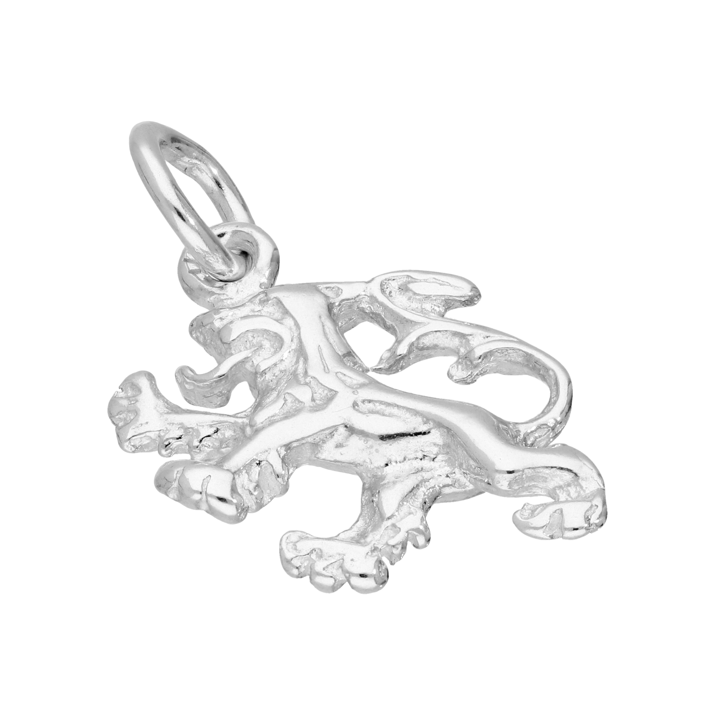 Sterling Silver English Rampant Lion Charm | TheCharmWorks