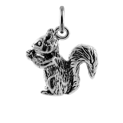 Sterling Silver Squirrel Charm