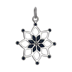 Sterling Silver & Blue Enamel Dream Catcher Charm