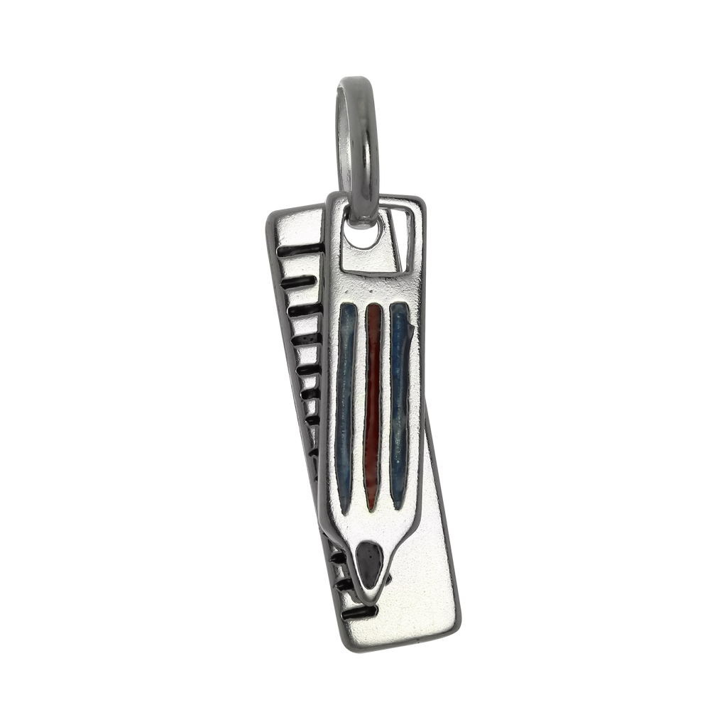 Sterling Silver & Enamel Pencil & Ruler Charm