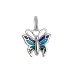 Sterling Silver & Enamel Butterfly Charm