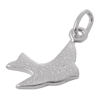 Sterling Silver & Enamel Swallow Bird Charm