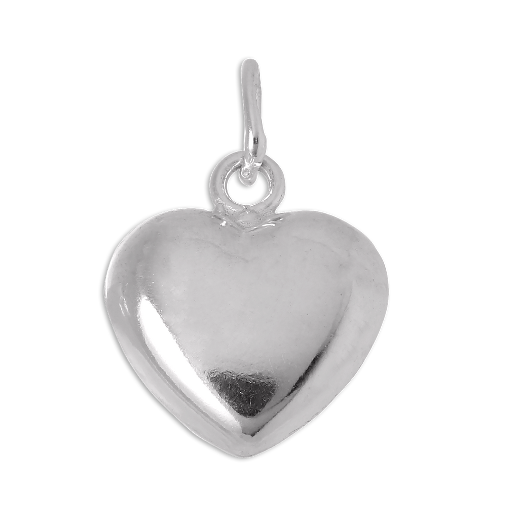 Sterling Silver Puffed Heart Charm