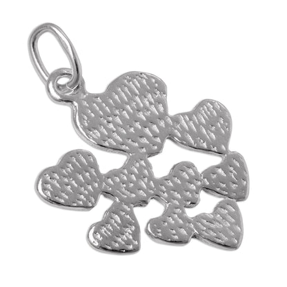 Sterling Silver Hearts Charm